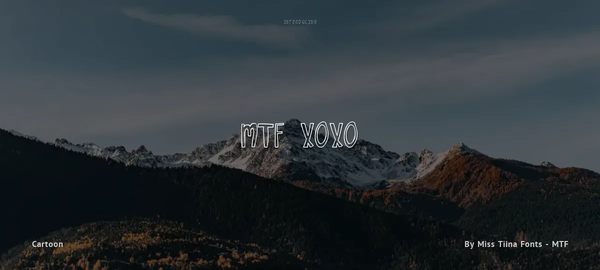 MTF Xoxo font preview