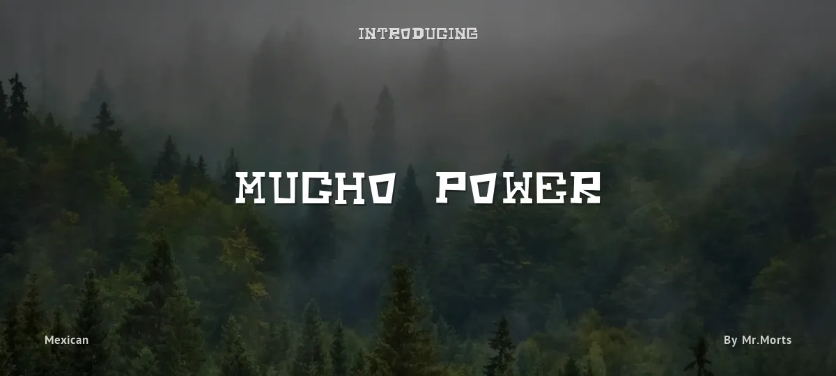 Mucho Power font preview