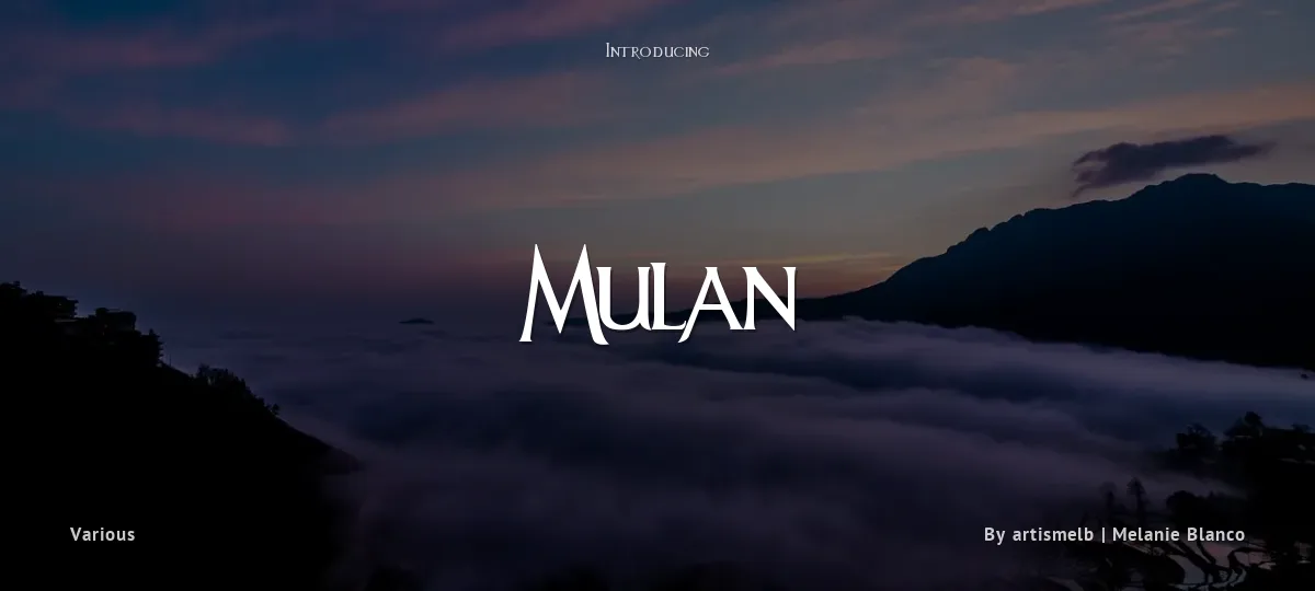 Mulan font preview