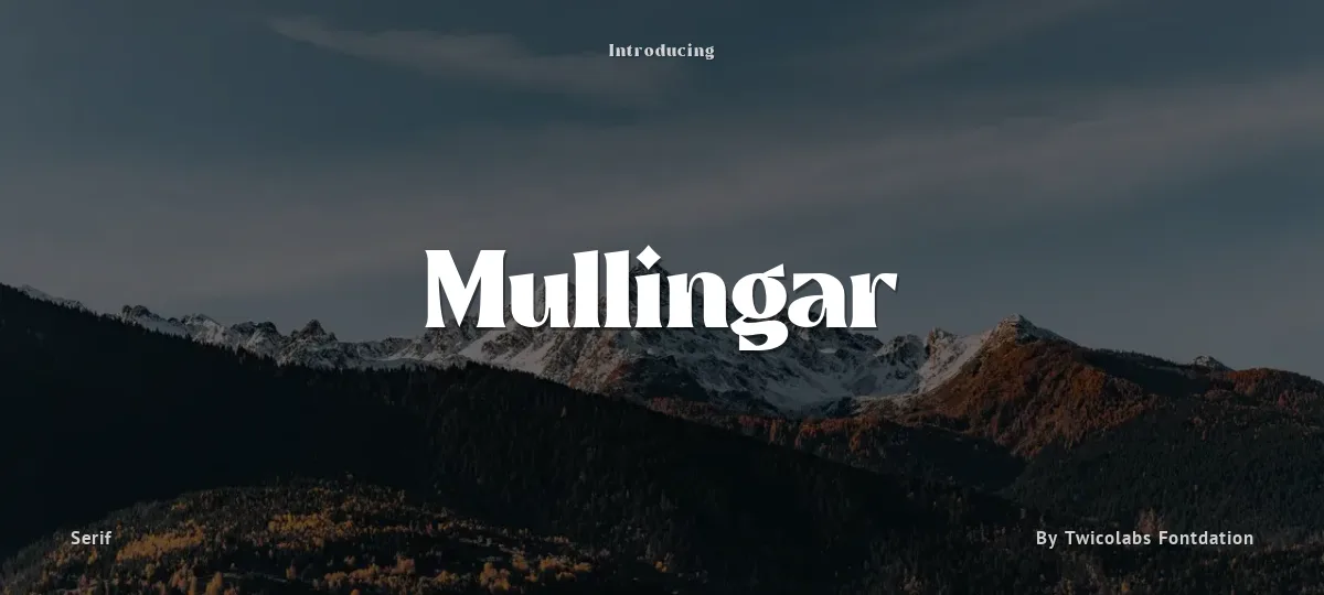 Mullingar font preview