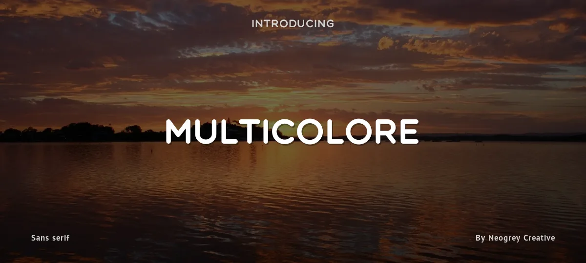 Multicolore font preview
