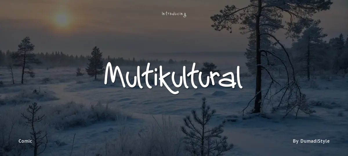 Multikultural font preview