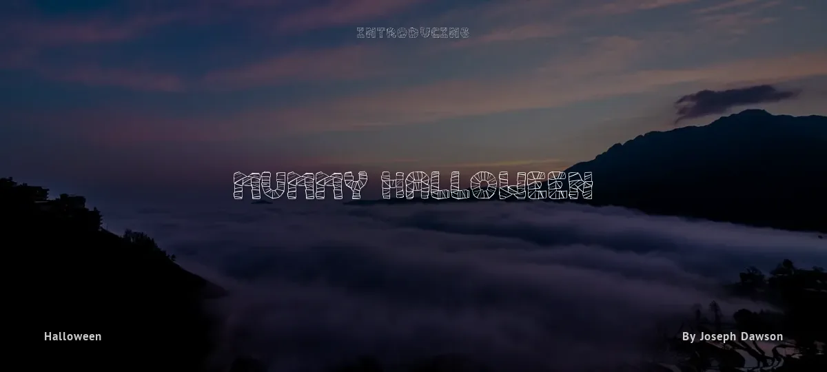 Mummy Halloween font preview