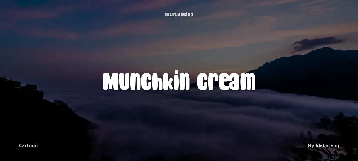 Munchkin Cream font preview