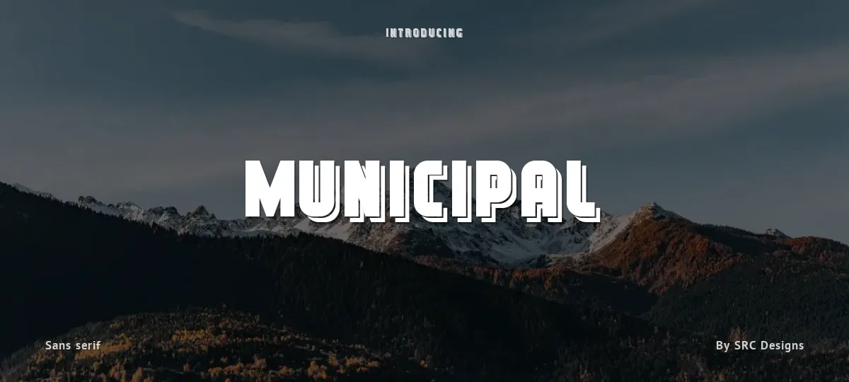 Municipal font preview