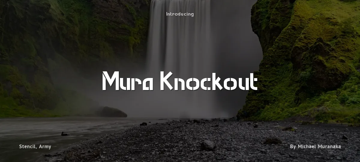 Mura Knockout font preview