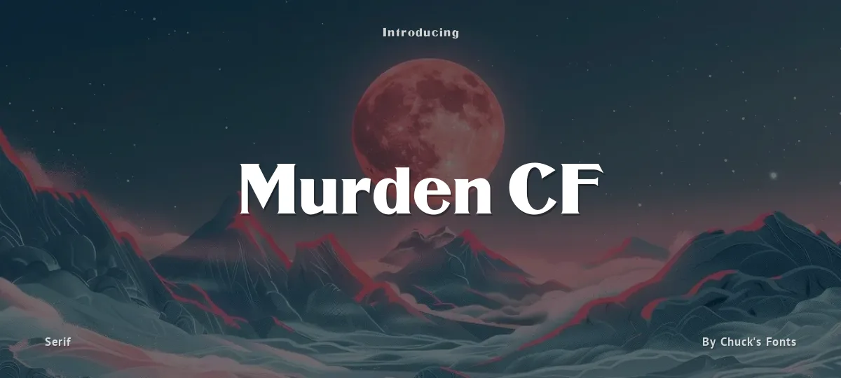 Murden CF font preview