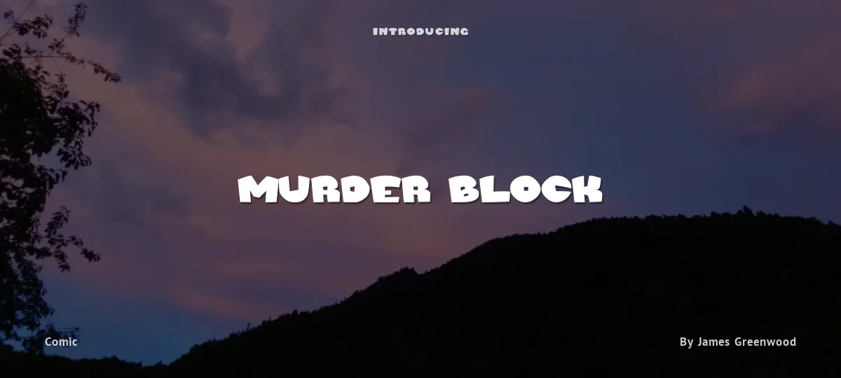 Murder Block font preview