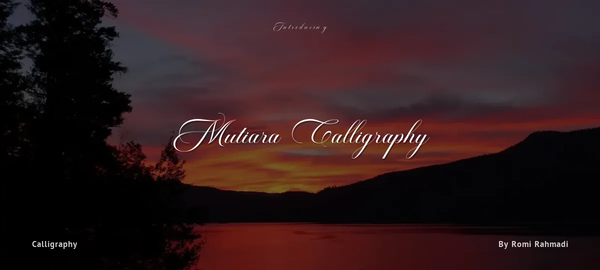 Mutiara Calligraphy font preview