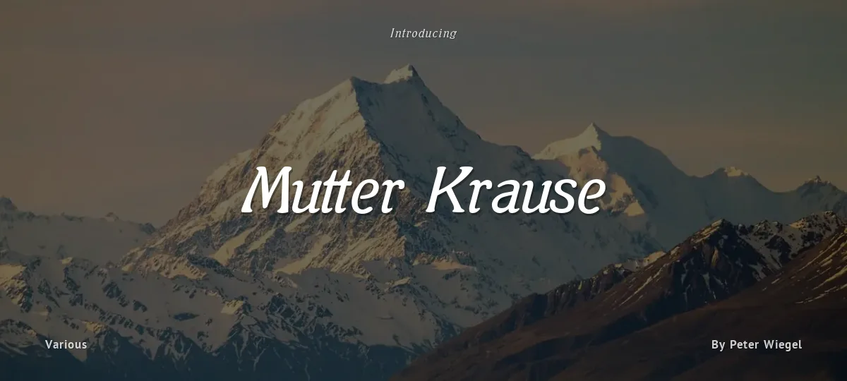 Mutter Krause font preview