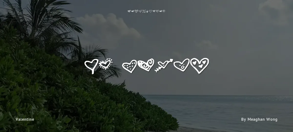 MW Heart font preview