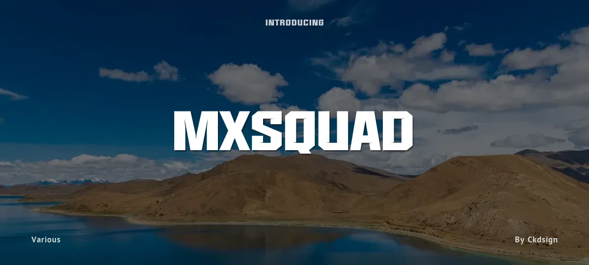 Mxsquad font preview