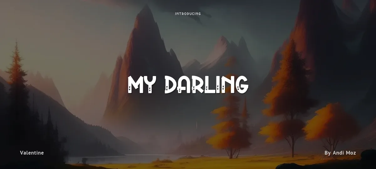 My Darling font preview