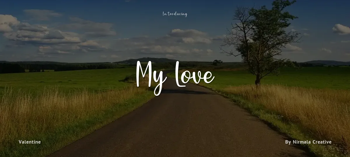 My Love font preview