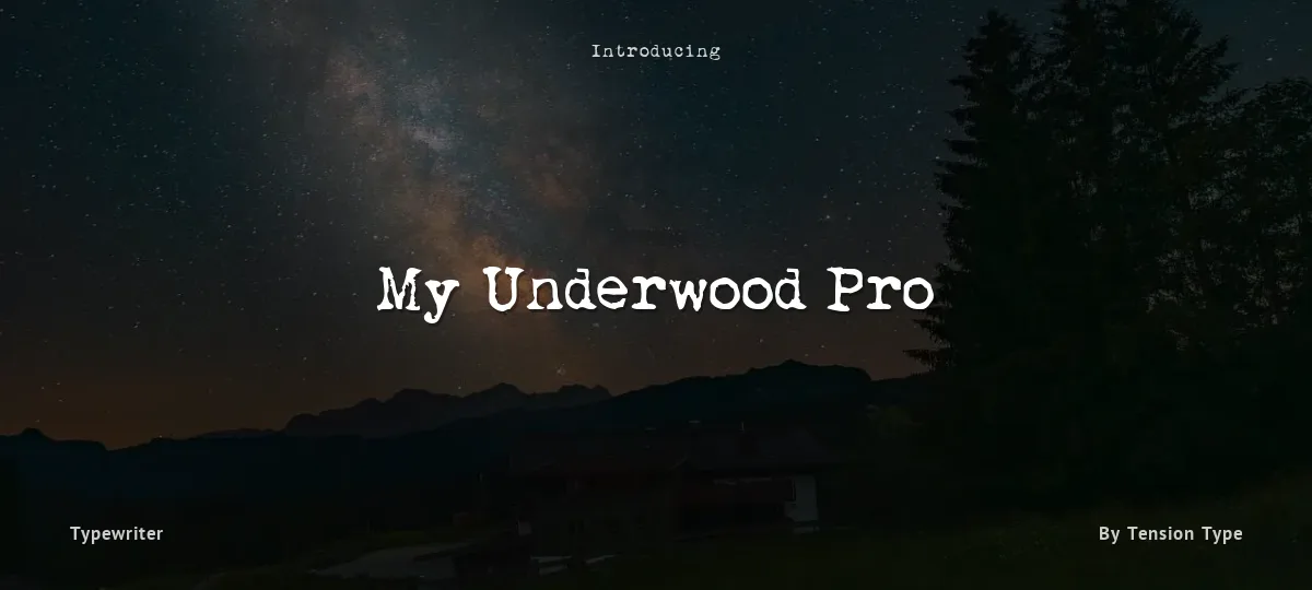 My Underwood Pro font preview