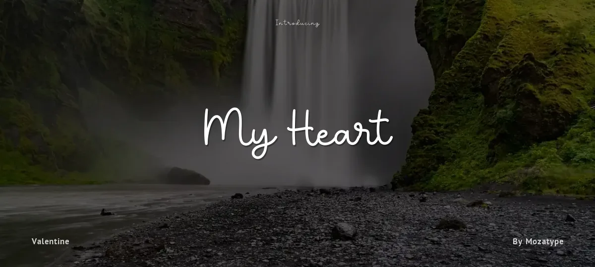 My Heart font preview