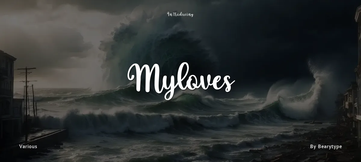 Myloves font preview