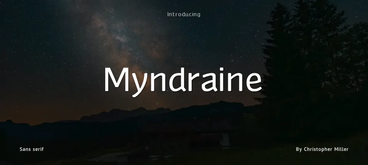 Myndraine font preview