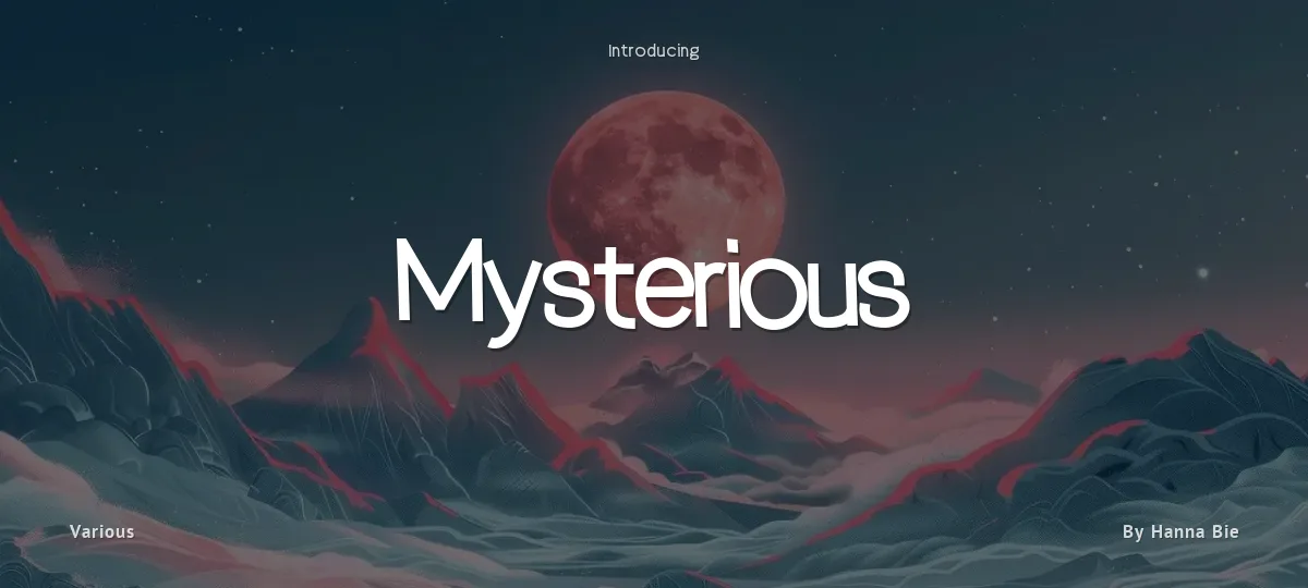 Mysterious font preview