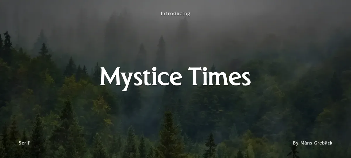 Mystice Times font preview