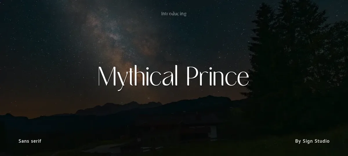 Mythical Prince font preview