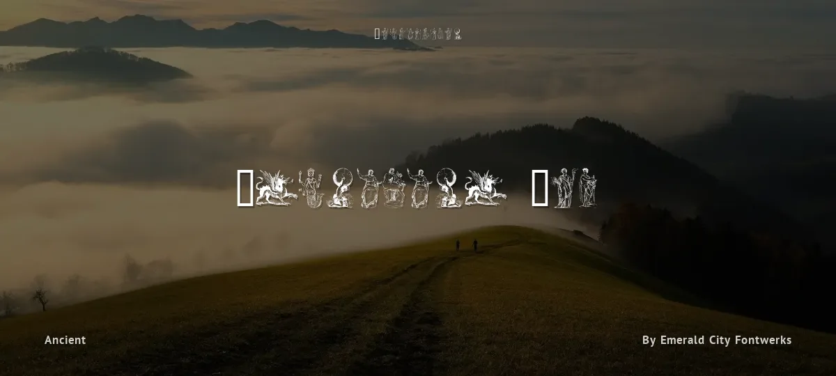 Mythology One font preview