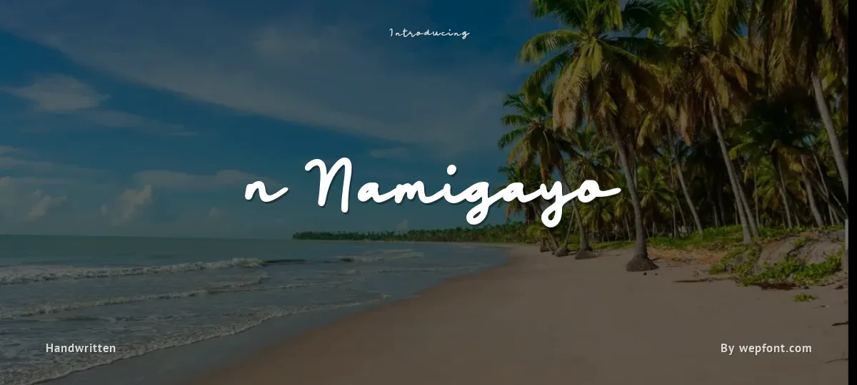 n Namigayo font preview