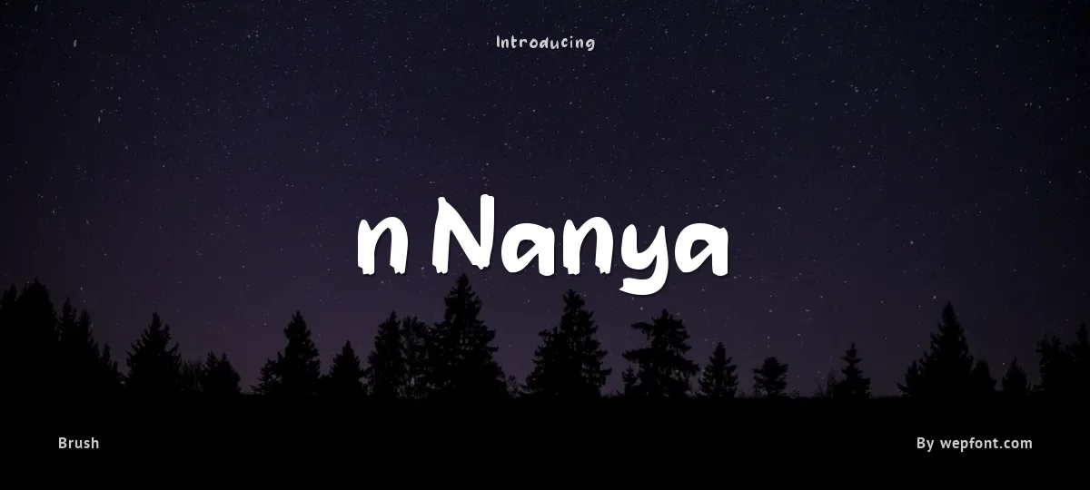 n Nanya font preview