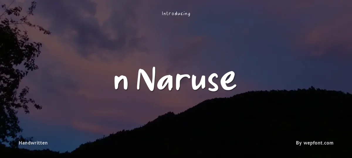 n Naruse font preview