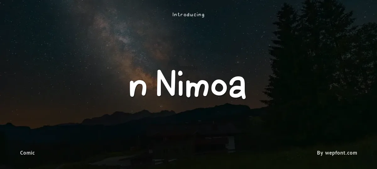 n Nimoa font preview