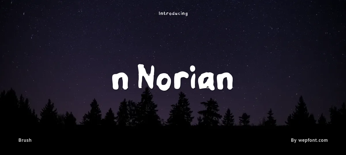 n Norian font preview