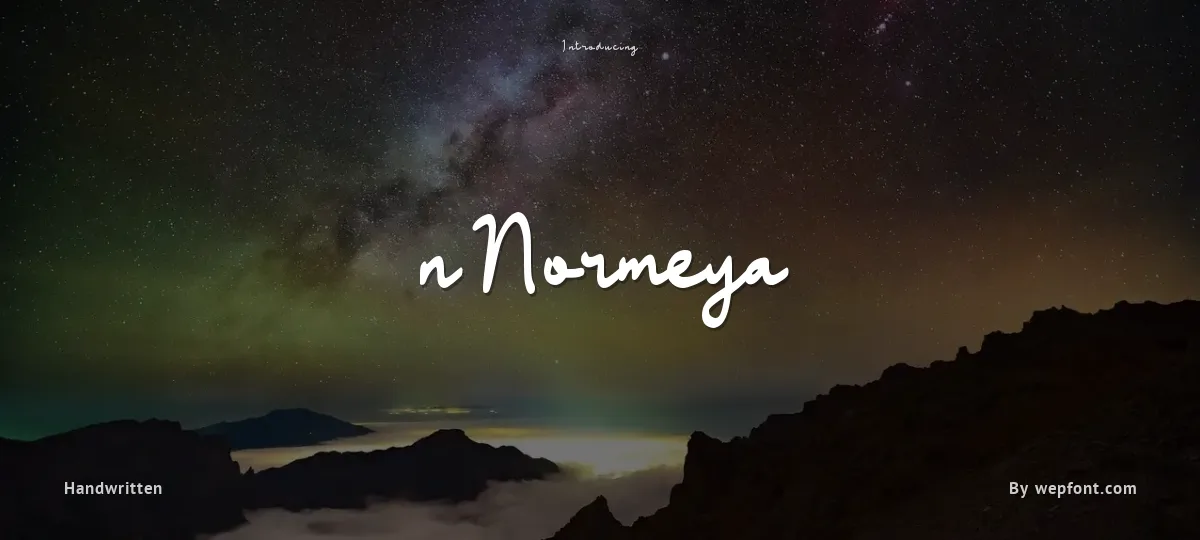 n Normeya font preview