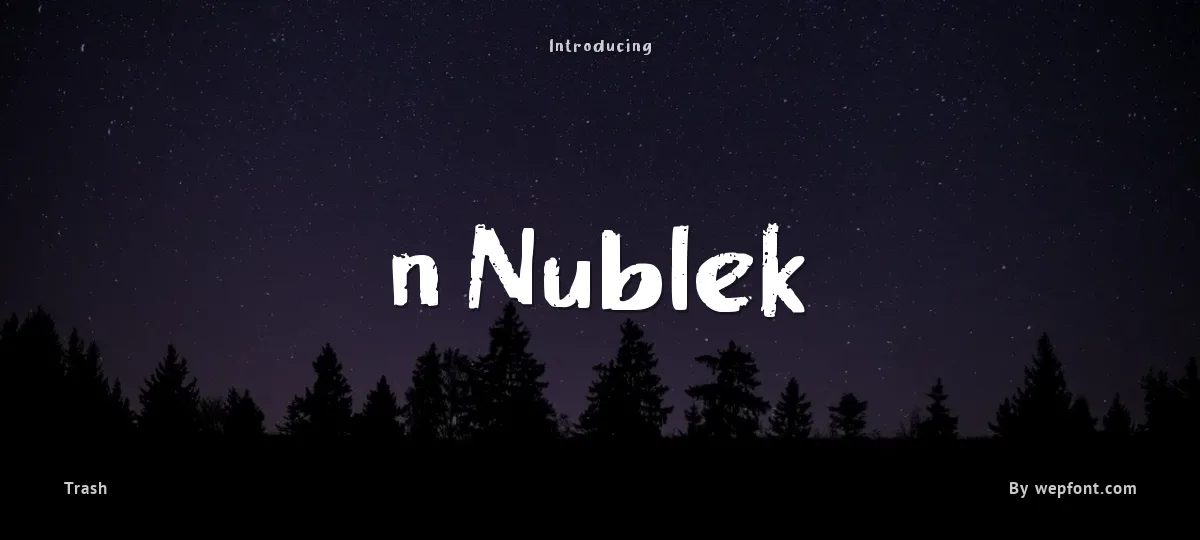 n Nublek font preview