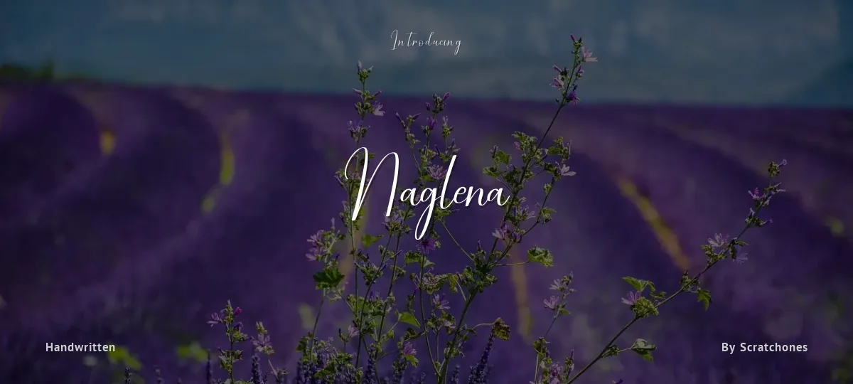 Naglena font preview