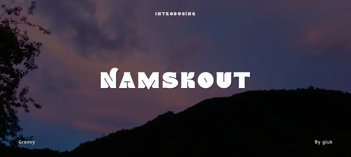 Namskout font preview