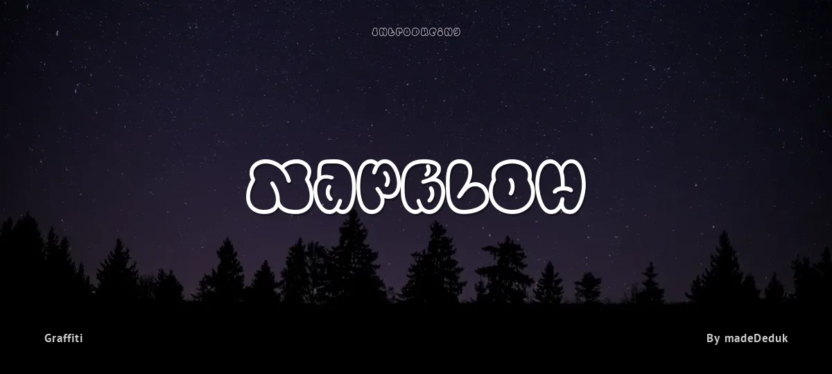 Napblow font preview