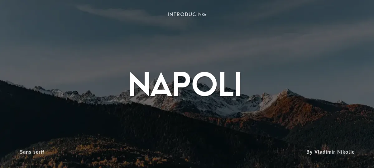 Napoli font preview