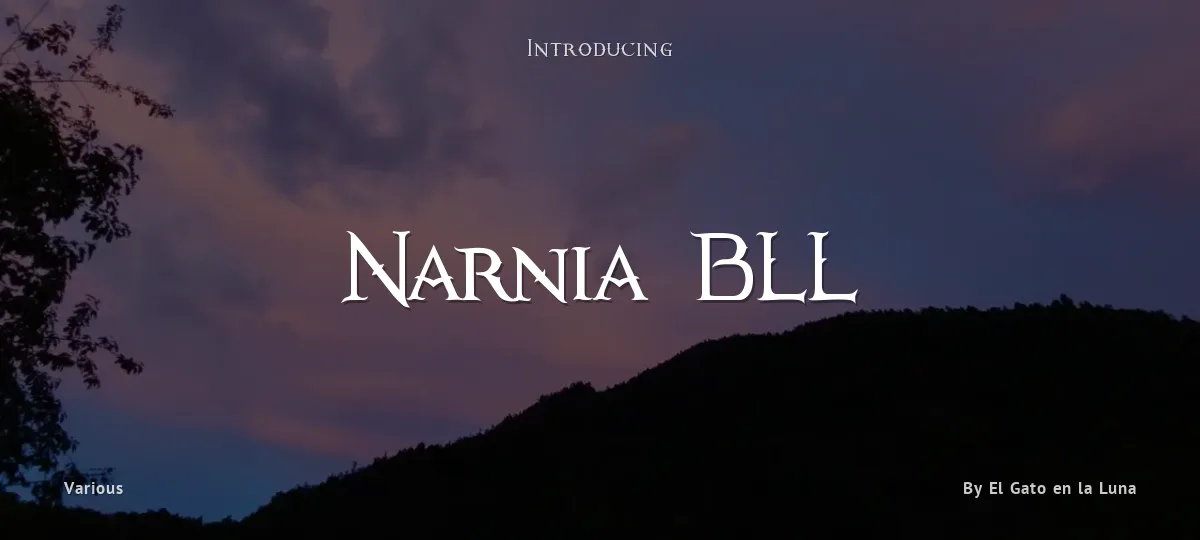 Narnia BLL font preview