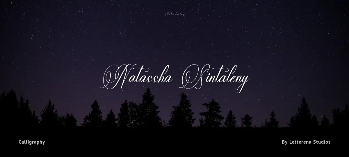 Natassha Sintaleny font preview