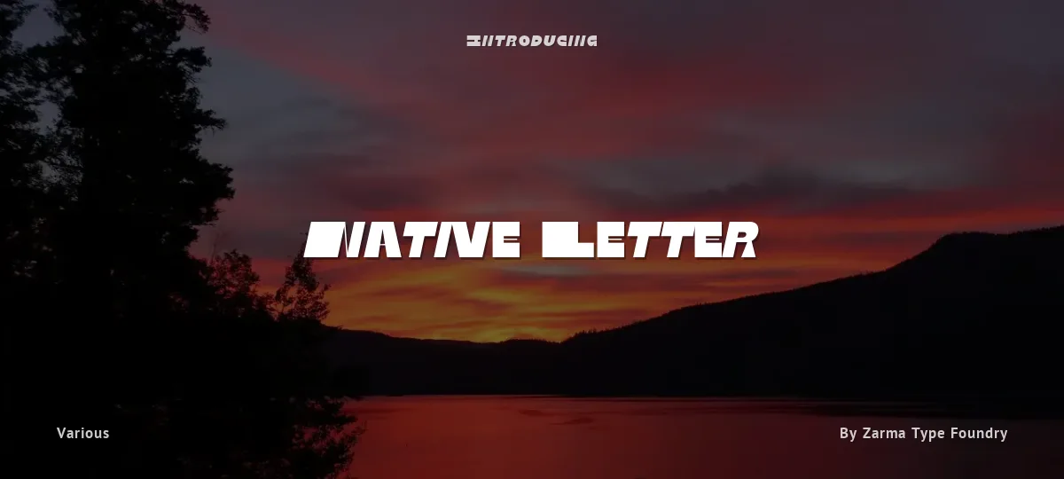 Native Letter font preview