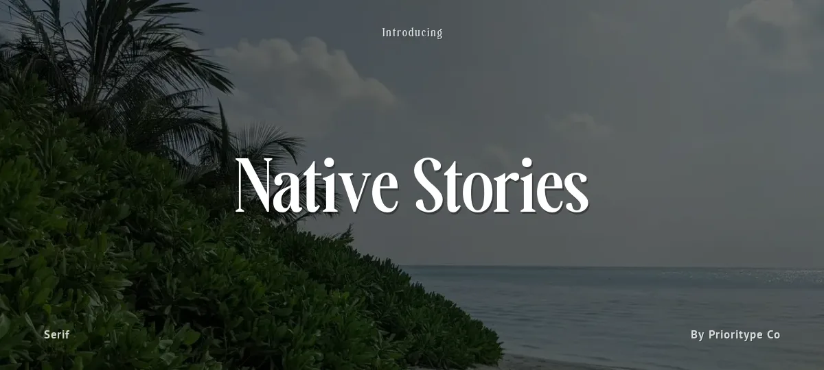 Native Stories font preview