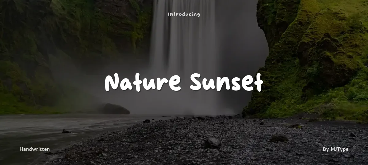 Nature Sunset font preview