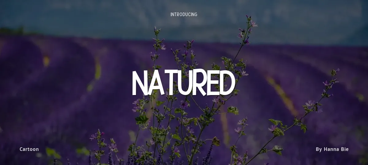 Natured font preview