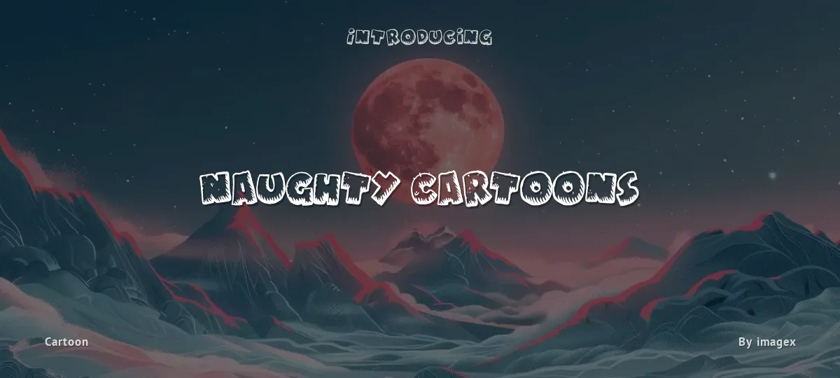 Naughty Cartoons font preview