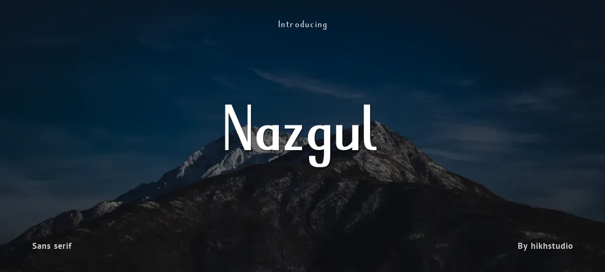 Nazgul font preview