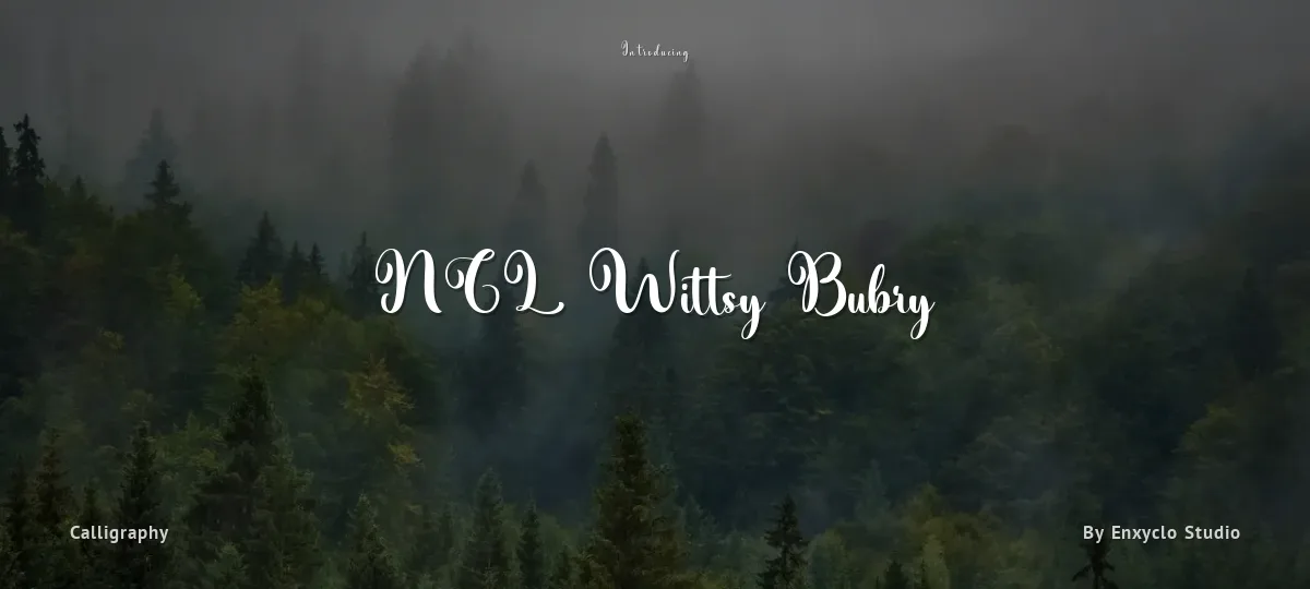 NCL Wittsy Bubry font preview