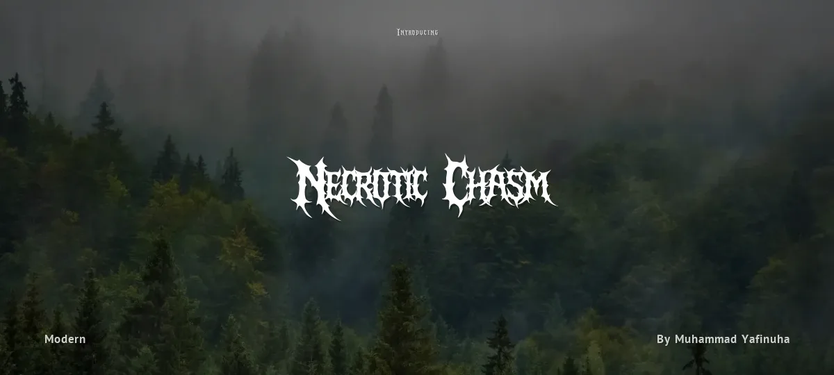 Necrotic Chasm font preview