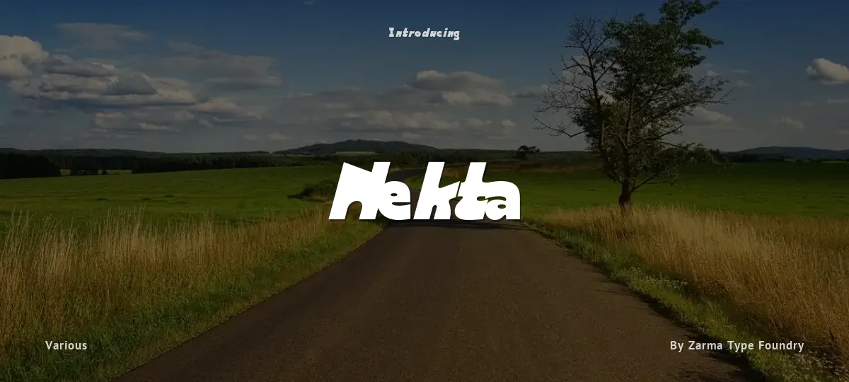 Nekta font preview