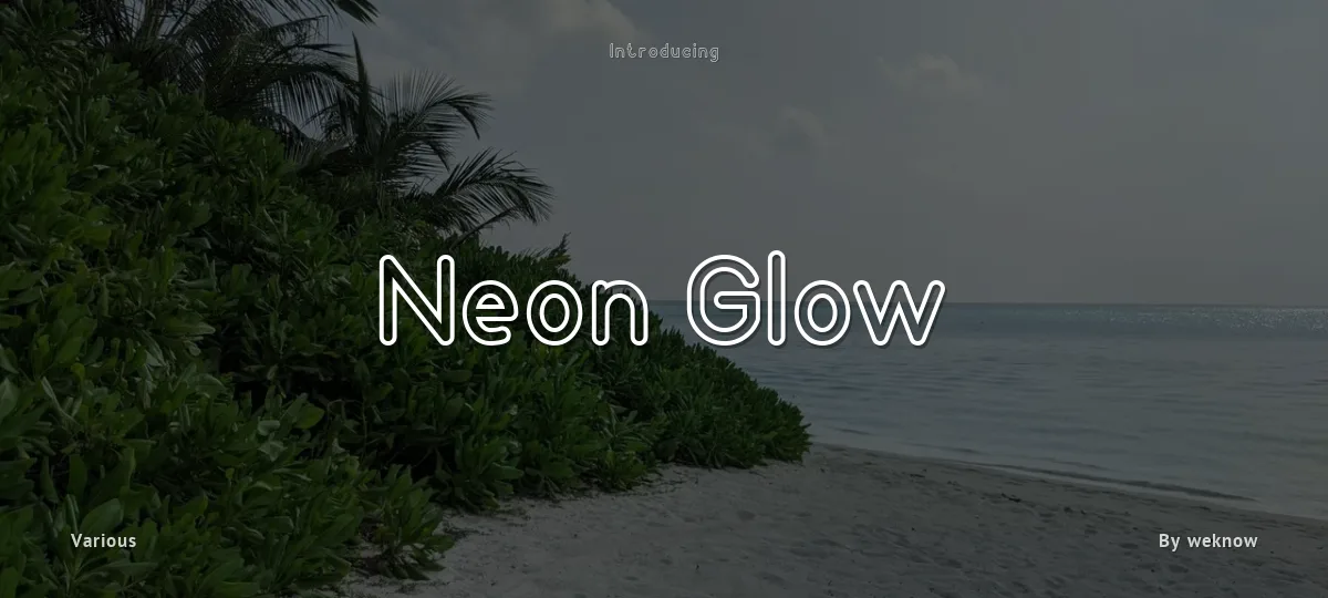 Neon Glow font preview