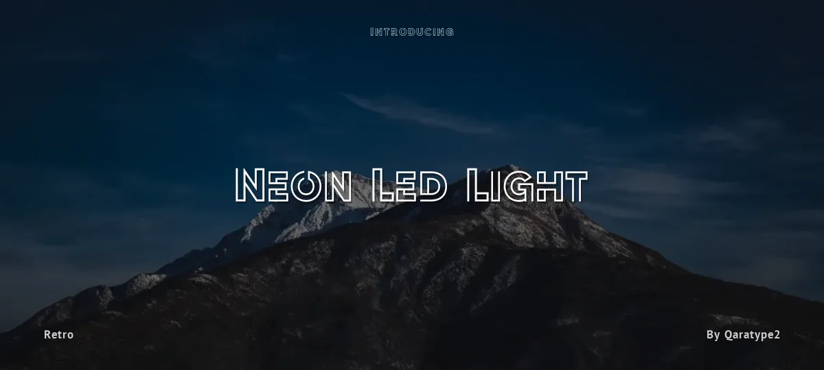 Neon Led Light font preview